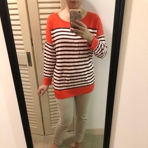 Banana Republic Orange Striped Sweater